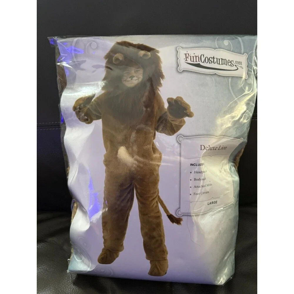 Child Deluxe Lion Costume Halloween Size L 12-14 Years New In Bag